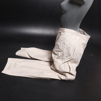 Dlhé béžové nohavice - pás 41 cm