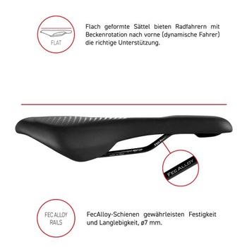 Selle Italia A3 - Sedlo na bicykel, pohodlné s gélom, anatomický výrez, vodeodolné a vhodné pre