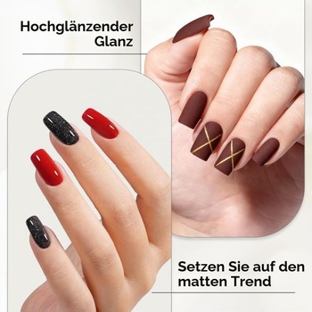 Súprava TOMICCA Base Coat, bez Wipe Top Coat a Matte Top Coat, 3 x 8 ml, 47 DE