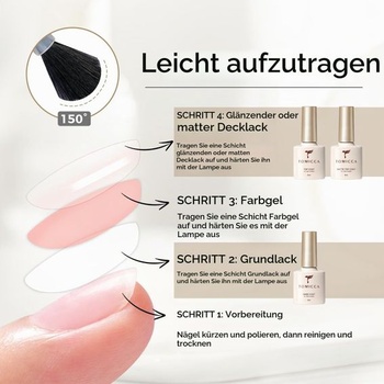 Súprava TOMICCA Base Coat, bez Wipe Top Coat a Matte Top Coat, 3 x 8 ml, 47 DE
