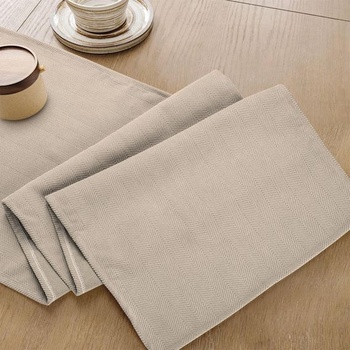 ZWJD Moderný béžový behúň na stôl, umývateľný, elegantný dizajn, mäkký a luxusný, dekoratívny do