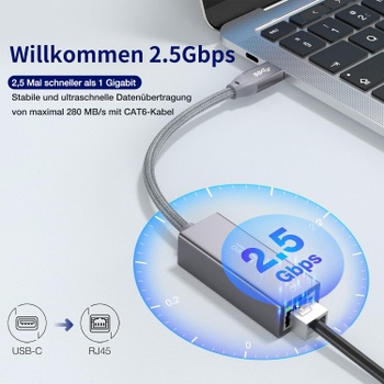 Adaptér ULT-WIIQ USB C 2.5GbE LAN