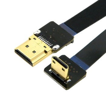 Chenyang CYFPV 90 stupňov dole uhlový FPV Mini HDMI samec na HDMI samec FPC plochý kábel 20 cm pre