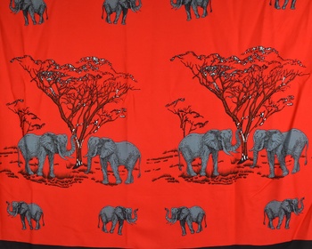 Sarong - Pareo REN, slony, červená, II. akosť