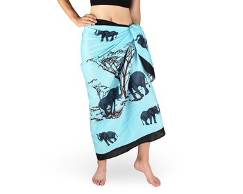 Sarong - Pareo REN, slony, svetlo modrá, II. akosť