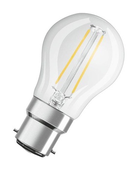 OSRAM LED žiarovka s vláknom a päticou B22d, tvar kvapky, teplá biela (2700K), 4W, ekvivalent 40W