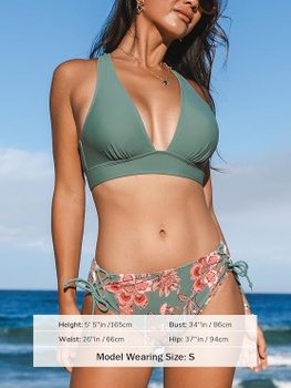 Dámske dvojdielne plavky Cupshe Bikiny, olivovo zelené