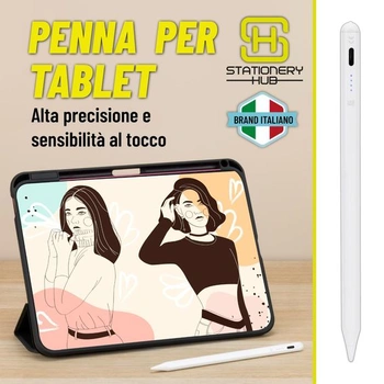 Stationery Hub - Pero pro tablet - Univerzální stylus pro iPad, Android, Windows, tenký hrot 1,5 mm