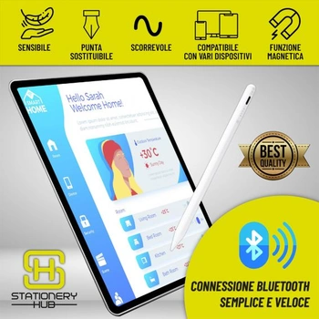 Stationery Hub - Pero pro tablet - Univerzální stylus pro iPad, Android, Windows, tenký hrot 1,5 mm