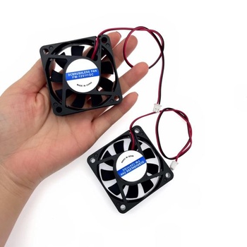 JZK 2 kusy 60x60x15 mm 2-pinový DC 12 V mini ventilátor, tichý, bezkefový, 6 cm, DC ventilátor,