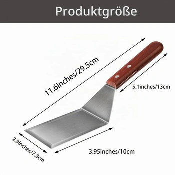 KLAQQED Nerezová špachtľa, Kovová špachtľa na gril, Kuchynská špachtľa, Kuchynský pomocník,