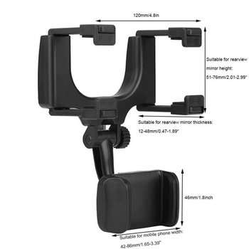 Držák na zpětné zrcátko do auta pro telefony, GPS, držák na mobilní telefon, univerzální držák,