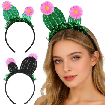 Čelenky Healvian Cactus 2 x zelené pro večírky a oslavy