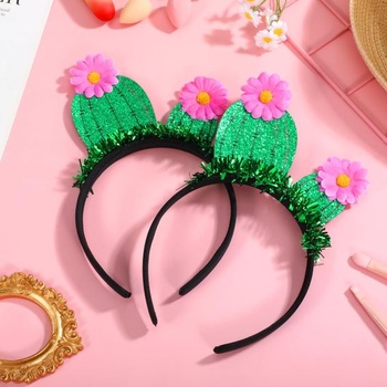 Čelenky Healvian Cactus 2 x zelené pro večírky a oslavy