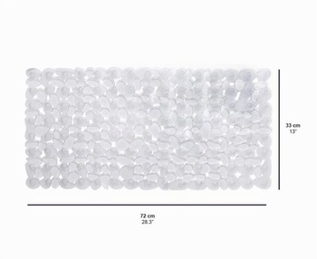 Protišmyková vaňová podložka PEPE Mobility, 72 x 33 cm, imitácia kameňa, priehľadná