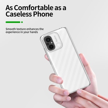 NOVINKA Pouzdro pro Xiaomi Redmi 12C, Průhledné TPU nárazuvzdorné pouzdro pro Redmi 12C 6,71 palce