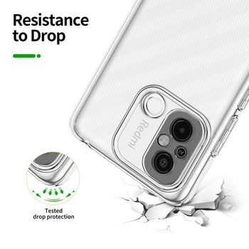 NOVINKA Pouzdro pro Xiaomi Redmi 12C, Průhledné TPU nárazuvzdorné pouzdro pro Redmi 12C 6,71 palce