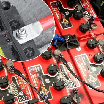 QIMEI-SHOP Kábel k batérii 35mm² 15cm Kábel k autobatérii 12V 2AWG Medený kábel s očkovými svorkami