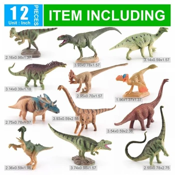 12dielna sada figúrok dinosaurov, realistické dekorácie s dinosaurami, vzdelávacie hračky pre deti, darčeky