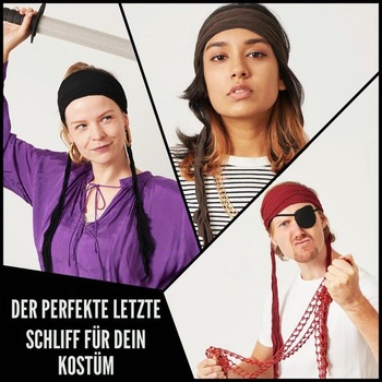 Dámska čelenka a pánska čelenka, šatka a bandana CHARM čierna