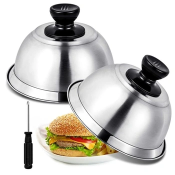 2 kusy burgerového zvonu, nerezová oceľ 16x6,7 cm,…