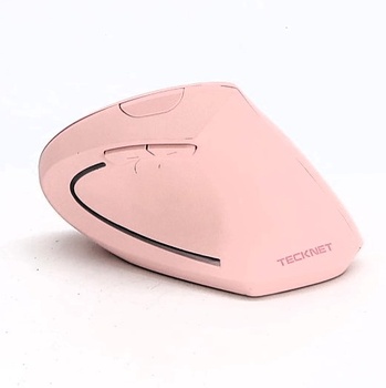 Ergonomická bezdrôtová dobíjacia myš TECKNET s optickým snímaním, 4800 dpi, nastaviteľná - ružová