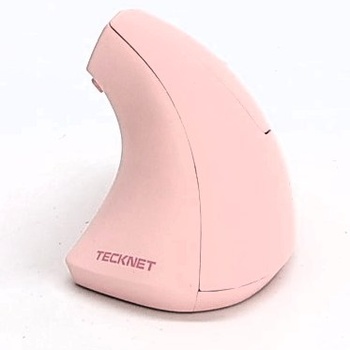 Ergonomická bezdrôtová dobíjacia myš TECKNET s optickým snímaním, 4800 dpi, nastaviteľná - ružová