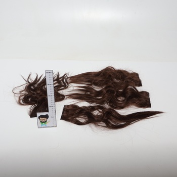 FESHFEN Clip in Extensions, 4ks 50 cm Celohlavové predlžovanie vlasov so sponkami Syntetické vlnité