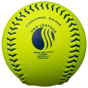 Kožené softbalové loptičky Baden USSSA Fastpitch s vyvýšeným prešívaním 12