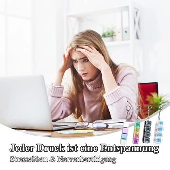 Sada 4 hračiek Fidget, klávesnica Fidget s kľúčenkou, priehľadná mini klávesnica so 4 klávesami pre