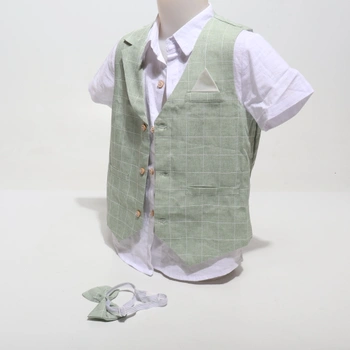 LOLANTA Detská 4dielna slávnostná sada, elegantný letný kostým pre chlapcov s vestou, nohavicami,