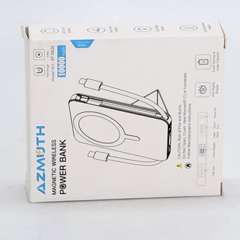 Powerbanka Azmuth pro iPhone s magnetickou ochranou, 10 000 mAh se stojánkem, černá