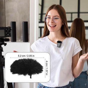 Súprava 2 ks veterného filtra pre mikrofón pre DJI MIC 2, chlpatý veterný filter pre mikrofón, penový