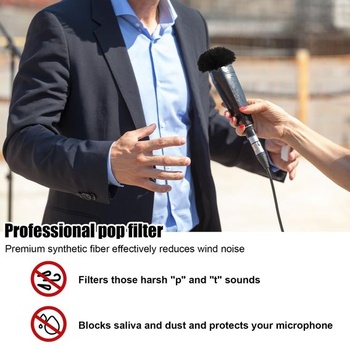 Súprava 2 ks veterného filtra pre mikrofón pre DJI MIC 2, chlpatý veterný filter pre mikrofón, penový