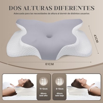 Vankúš na krk, vankúš na spanie na boku, ergonomický výškovo nastaviteľný vankúš v tvare motýľa