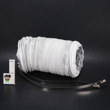 Výfuková trubka Hon&Guan ø150mm, 5m PVC hliníková hadice se 2 hadicovými svorkami pro přenosnou