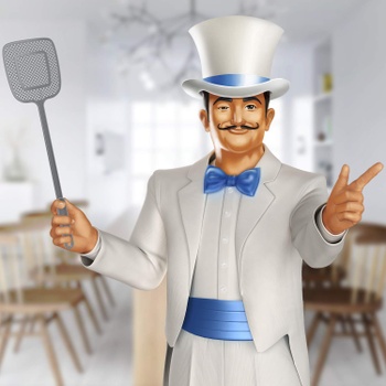 MR.SIGA Odolná plácačka na muchy plácačka na komáre s dlhou rukoväťou, balenie 6 ks šedých