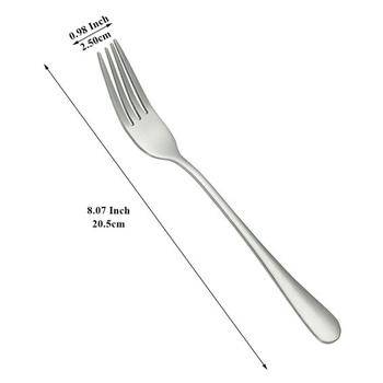 Vidličky Evanda, sada 12 kusov, 20,5 cm, nerezové stolné vidličky, jedálenské vidličky, vidličky na