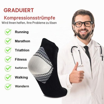 5 párov kompresných ponožiek, športové ponožky, bežecké ponožky pre mužov a ženy, ľahké kompresné