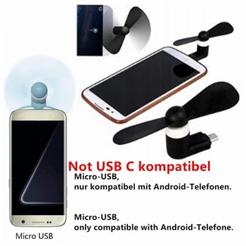 Mini ventilátor na mobilní telefon Rakiuty, přenosný rotační chladič, přenosný mini USB ventilátor