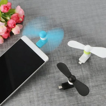 Mini ventilátor na mobilní telefon Rakiuty, přenosný rotační chladič, přenosný mini USB ventilátor