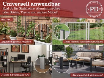 PD® Lamelové zátky 30x15 mm Obdélníková trubka - Koncové krytky černé | 4 kusy 4 30 x 15 mm