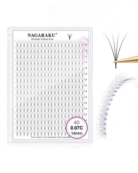 NAGARAKU 4D predpripravené ventilátory 320 ventilátorov špicatá základňa 0,07 C 14mm ventilátory
