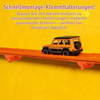 8dielny nástenný držiak s jednou dráhou pre Hot Wheels a modely áut a nákladných vozidiel v mierke 1/64,