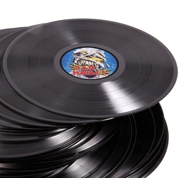 6 retro dekorácií z vinylových dosiek, nástenná dekorácia, párty dekorácie s roll music, na zdobenie