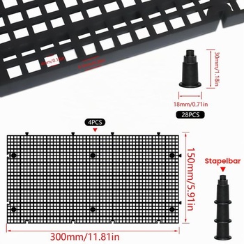 4 ks plastové sieťované deliace prepážky do akvária 30×15CM machové sieťované akvárium
