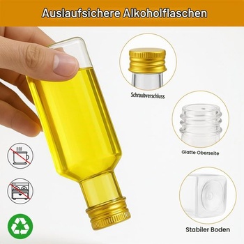 36 malých lahviček na plnění, mini lahvičky na likér o objemu 50 ml
