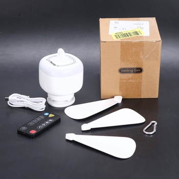 Stropní ventilátor TUIBEIDAMAI 8000mAh, bílá