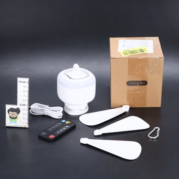Stropný ventilátor TUIBEIDAMAI 8000mAh, biela