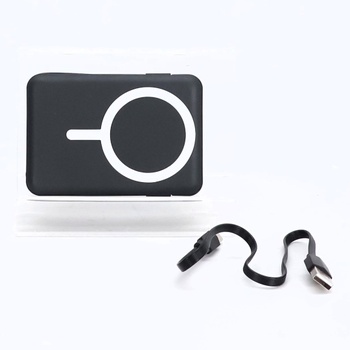 Powerbanka Azmuth pro iPhone s magnetickou ochranou, 10 000 mAh se stojánkem, černá